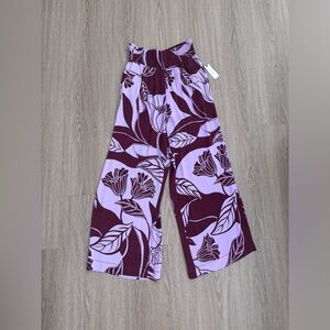 Anthropologie Purple Wide Leg Pants